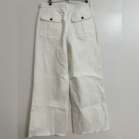 Johnny Was The Braided Wide Leg Jeans White 30 - Picture 6 of 8